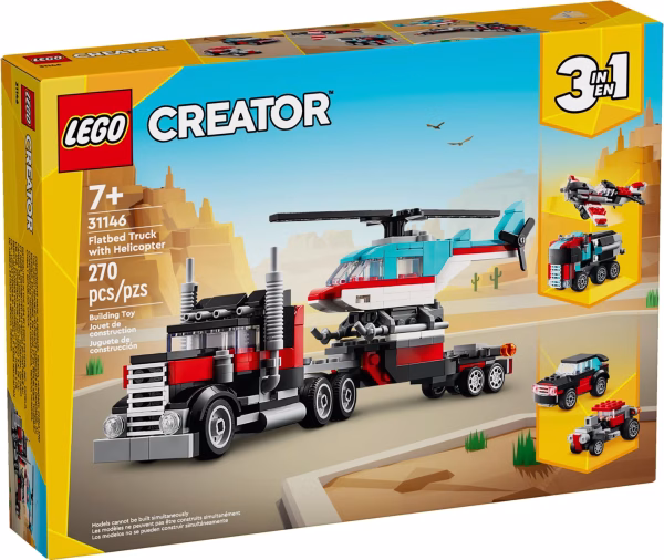LEGO Creator 31146 Tieflader mit Hubschrauber