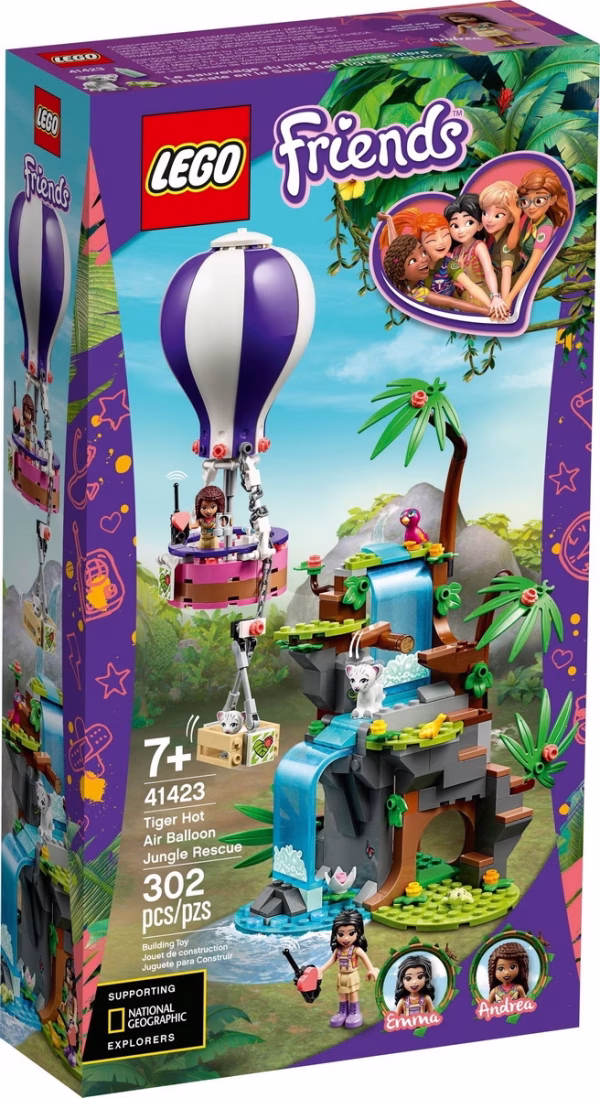 LEGO Friends 41423 Tiger-Rettung mit Heißluftballon