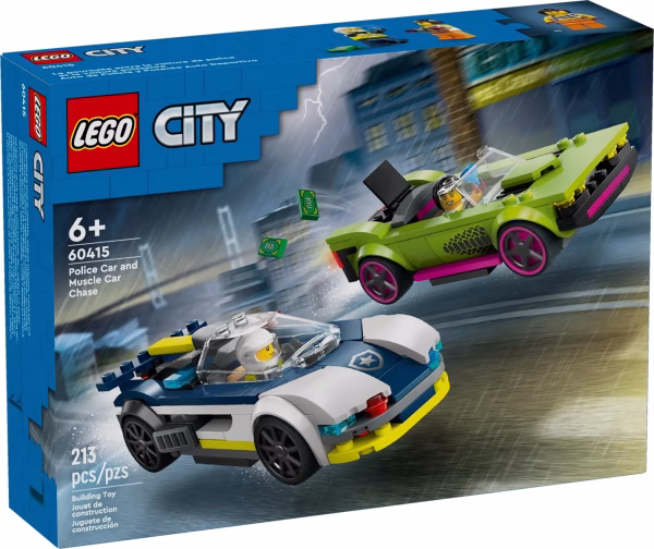 LEGO City 60415 Verfolgungsjagd mit Polizeiauto und Muscle Car